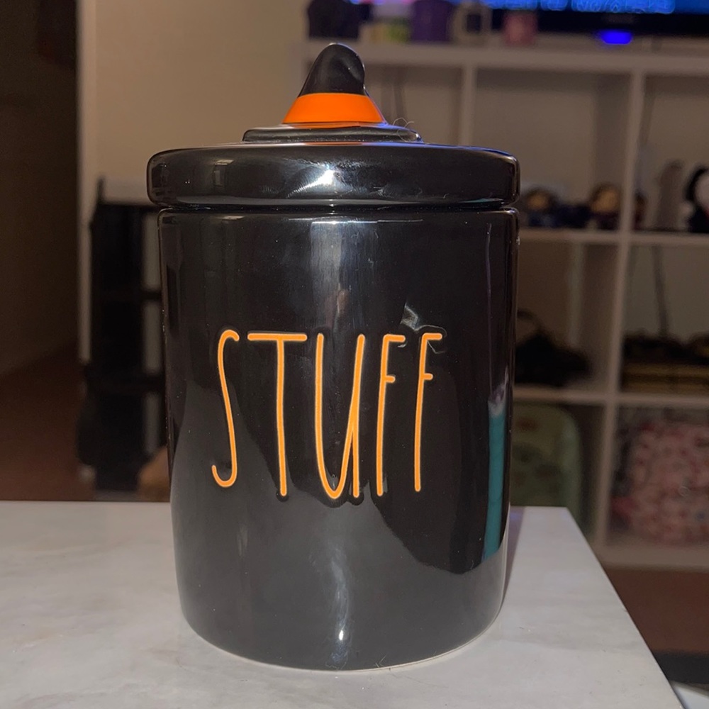 Rae Dunn Stuff Halloween Witch Hat Jar w/ Lid
